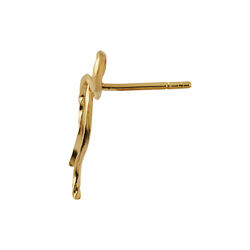 Flow Bow Earring Single, gold, Stine A Jewelry