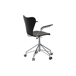 Series 7&trade; 3217 Front Upholstered Office Chair, Essential dark brown, Fritz Hansen