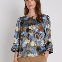 PBOEtta blouse, dark flower print, PBO