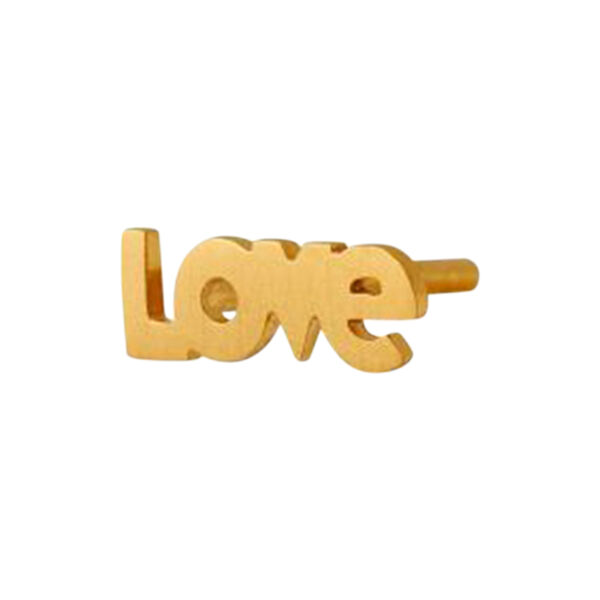 I Love Earring Single, gold, Stine A Jewelry