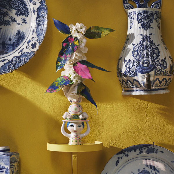 Lady with Hat ljusstake, rosa, Bjørn Wiinblad