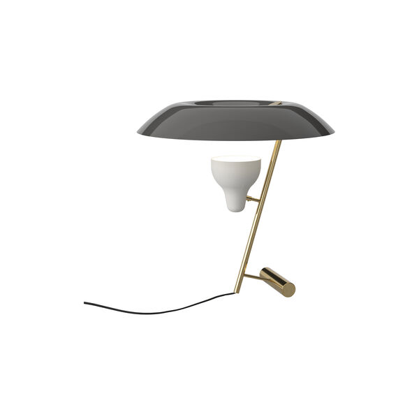 Model 548 Table Lamp, grey/polished brass, Astep