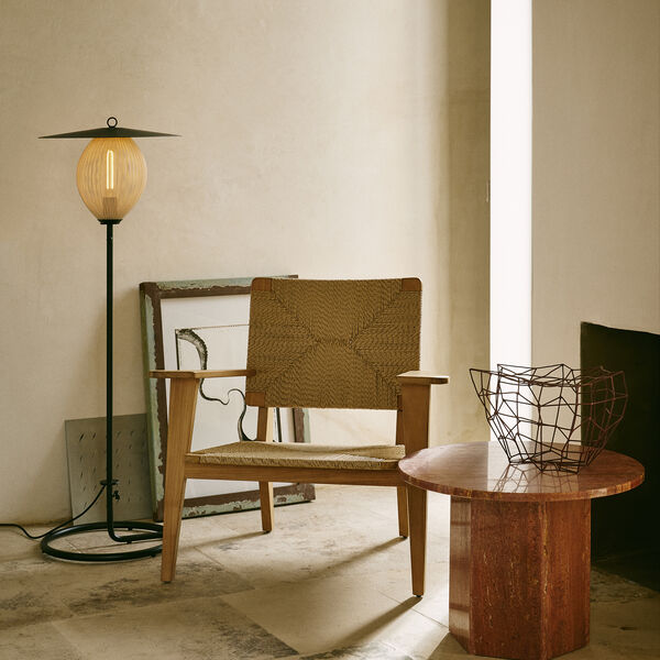 Satellite Outdoor Floor Lamp, cream white semi mat, GUBI