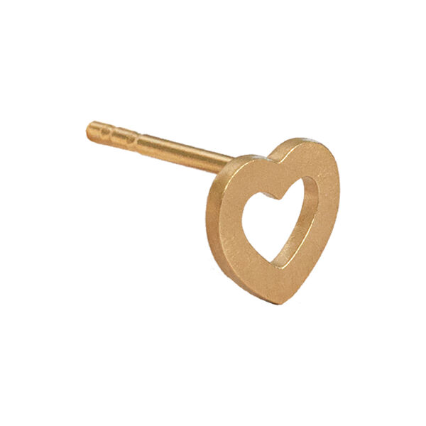 Petit Open Love Heart Earring Single, gold, Stine A Jewelry