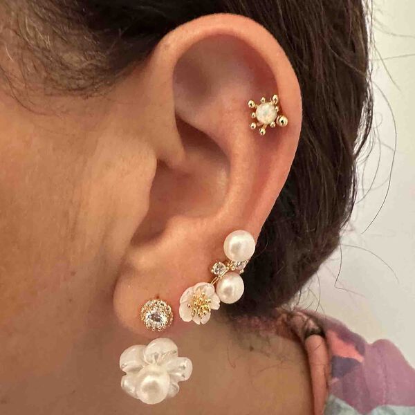 Amina Örhängen, pearl, Nuni Copenhagen