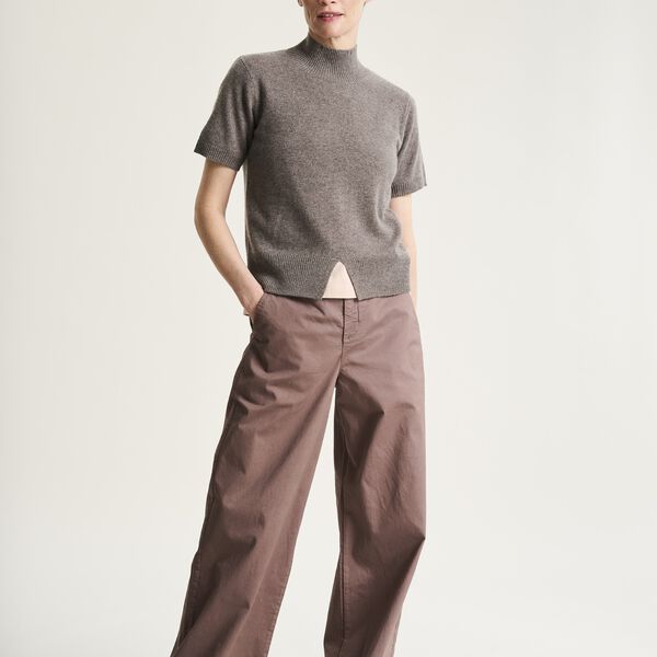 Kumo cashmere kort&auml;rm blus, shark melange, BITTE KAI RAND