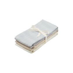 Muslin Cloth 3-pack, classic stripes blue/praline/creme white, Cam Cam Copenhagen