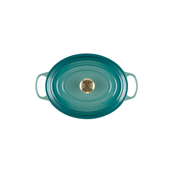 Signature gjutj&auml;rn oval gryta &Oslash; 31 cm, bleu riviera, Le Creuset