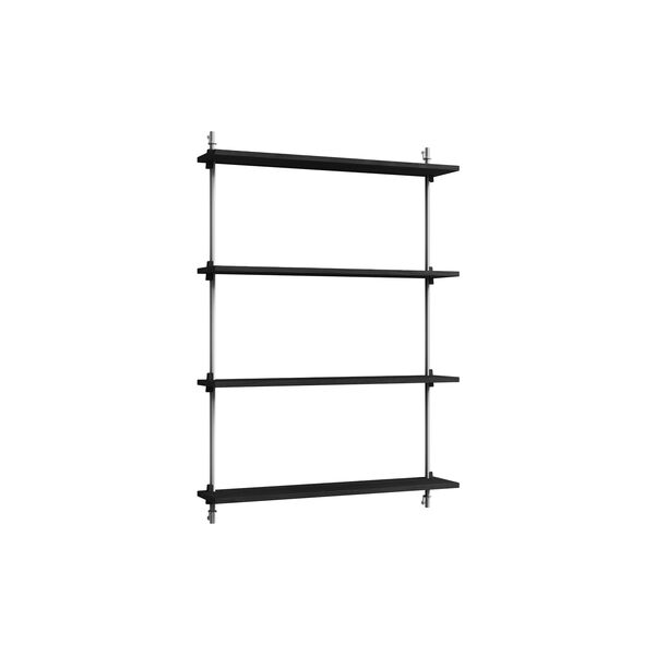 Wall Shelving Medium, black/stainless steel, MOEBE