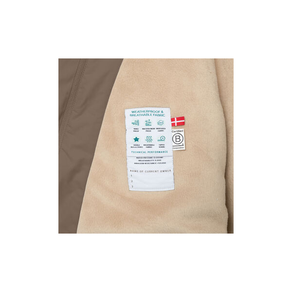 MATWANG Fleece Lined Winter Jacket, morel grey, Mini A Ture