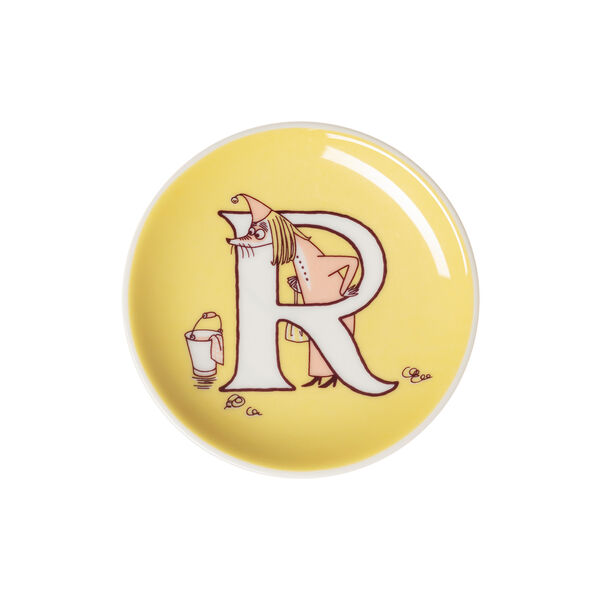 Alphabet mini plate R, Moomin Arabia