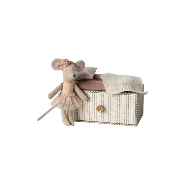 Lillasyster dansmus i dagbädd, pink, Maileg