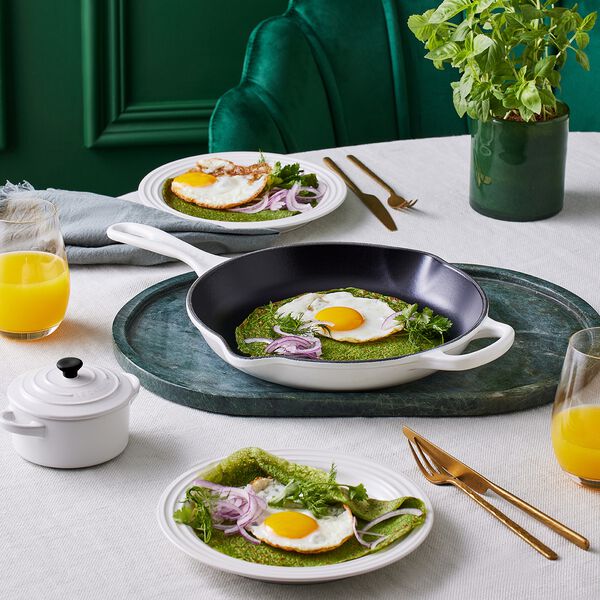 Signature gjutj&auml;rn stekpanna &Oslash; 23 cm, vit, Le Creuset