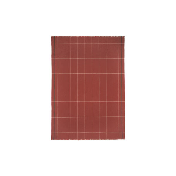Square pl&auml;d, rusty red, ELVANG