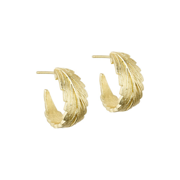 Linn wide hoops, guldpl&auml;terat, Pure by Nat