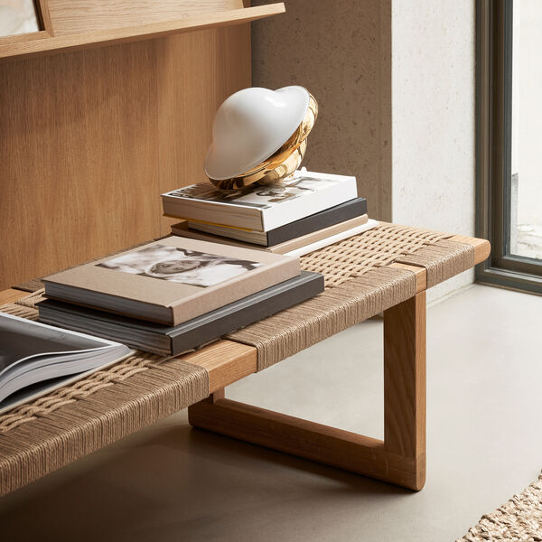 BM0488L Table Bench, oiled oak/natural, Carl Hansen & S&oslash;n