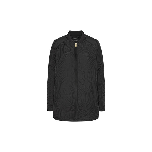 Short Quilt Jacket With Rib, black, Ilse Jacobsen Hornbæk