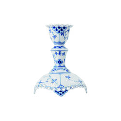 Blue Fluted Full Lace candle holder 13,5 cm, Royal Copenhagen