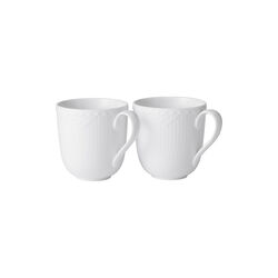 White Fluted Halvblond mugg, 2 st., Royal Copenhagen