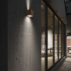 CUBE XL Up/Down Wall Lamp, rust, LIGHT-POINT