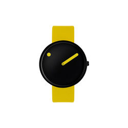 Picto armbandsur, black/canary yellow, PICTO