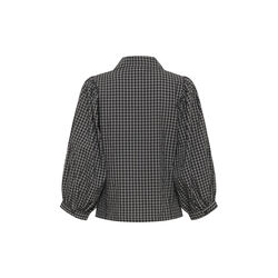 KBEllen Frosty Blouse, dark grey check, Karen by Simonsen