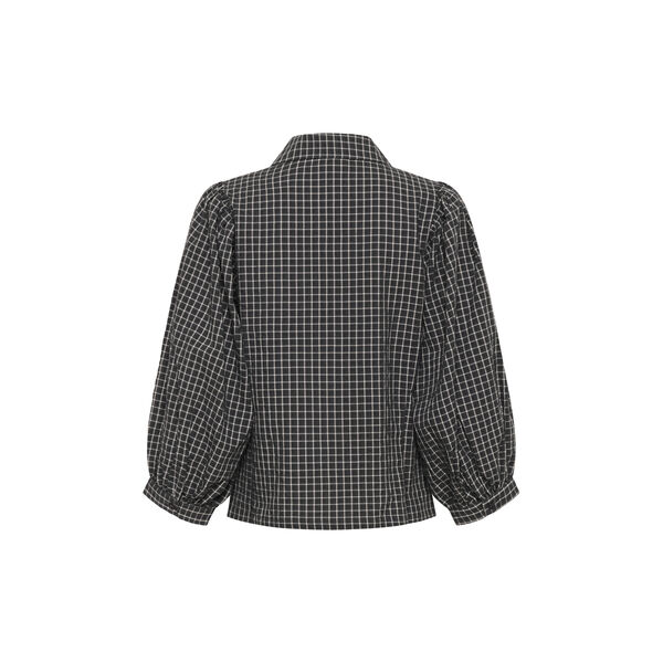 KBEllen Frosty Blouse, dark grey check, Karen by Simonsen