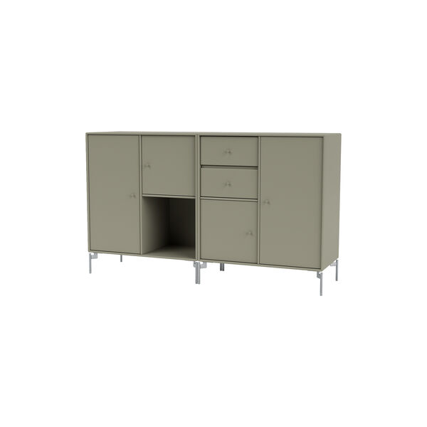 COUPLE Sideboard with Chrome Legs, 144 fennel, Montana Furniture