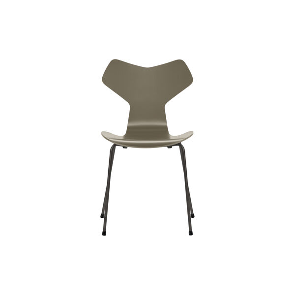 Grand Prix&trade; 3130 hellackerad stol, olive green/warm graphite, Fritz Hansen