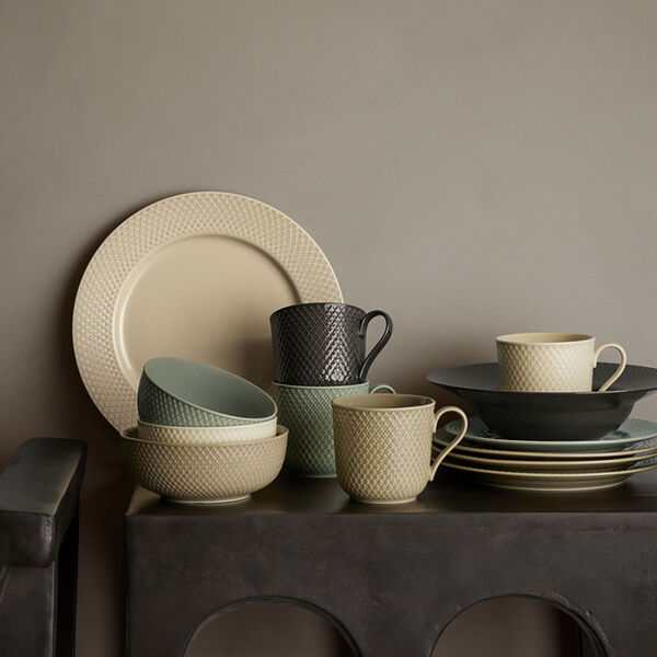Rhombe Earth Lunch tallrik Ø 21 cm, moss, Lyngby Porcelæn