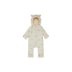 Newborn Onesie med luva, cherry, Konges Sløjd