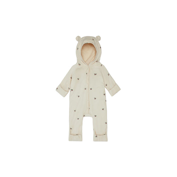Newborn Onesie med luva, cherry, Konges Sløjd