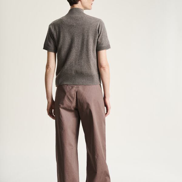 Kumo cashmere kort&auml;rm blus, shark melange, BITTE KAI RAND
