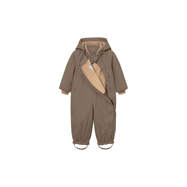 MATWISTI Fleece Lined Snowsuit, morel grey, Mini A Ture