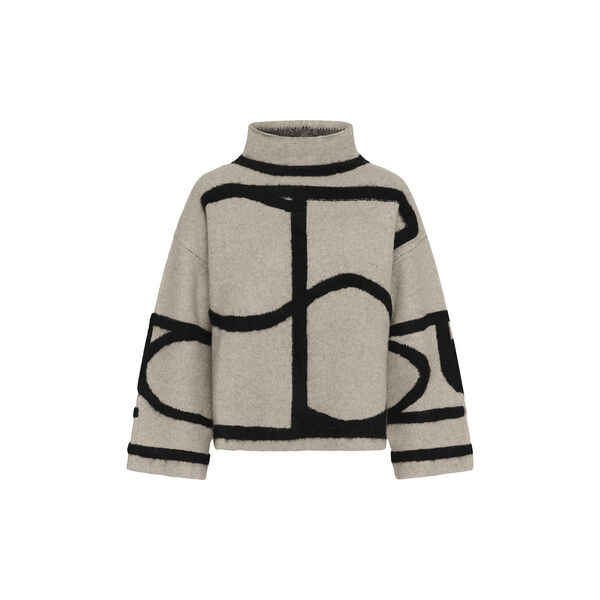 SLSorea Mono Pullover | Beige w Black monogram | Tr&ouml;ja, Soaked in Luxury