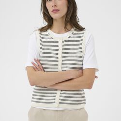 GemmaPW Cardigan, dark navy twin stripe, Part Two