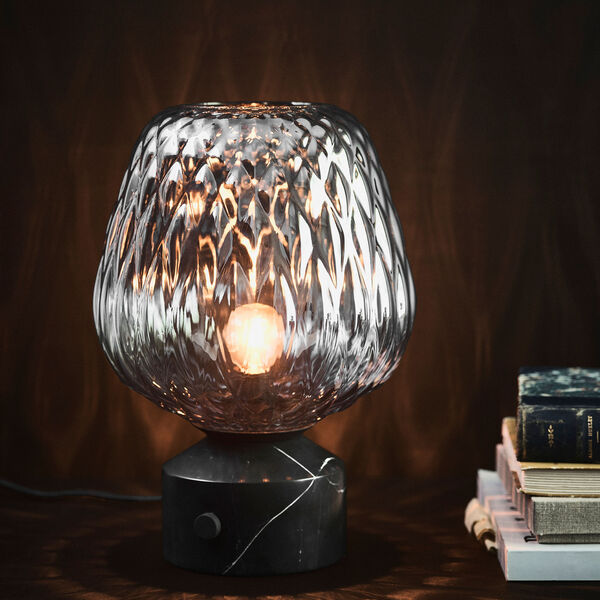 Blown SW6 Table Lamp, silver/black, &Tradition