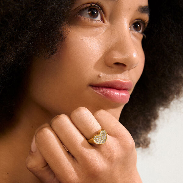 EMMETT ring guldpläterad, Pilgrim