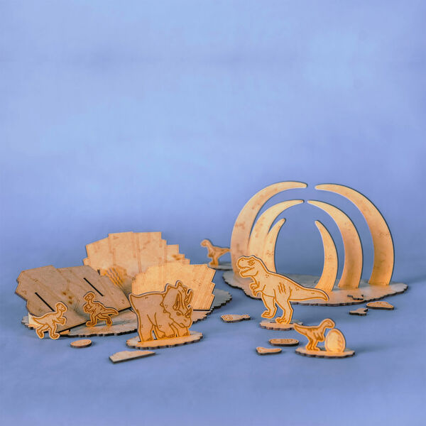 Dinosaur Wooden Toy |  Wasteland Battle, Crateit