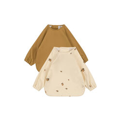 2-pack långärmade haklappar, lemon, Konges Sløjd