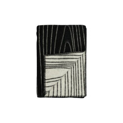 SKOG Throw, black/natural, R&oslash;ros Tweed