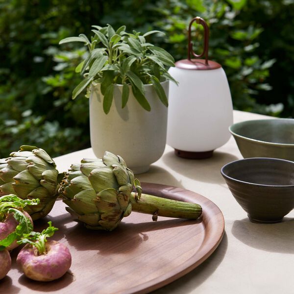 Lucca SC51 Portable Table Lamp, maroon, &Tradition