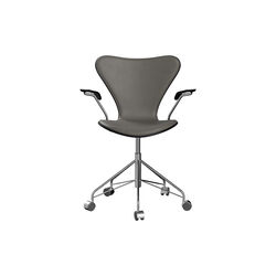 Serie 7&trade; 3217 Front Upholstered Office Chair, Essential lava, Fritz Hansen