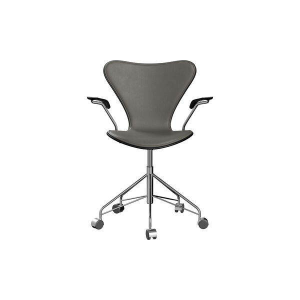 Serie 7&trade; 3217 Front Upholstered Office Chair, Essential lava, Fritz Hansen