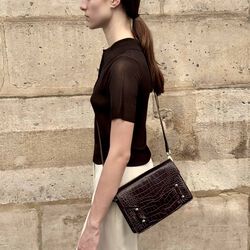 Jolie Grande bag, brown croco, Naledi Copenhagen