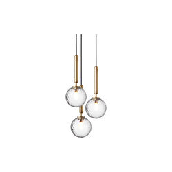 Miira 3 Pendant, brass/optic clear, Nuura