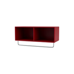 COAT Shelf with Clothes Rack, 165 beetroot, Montana Furniture