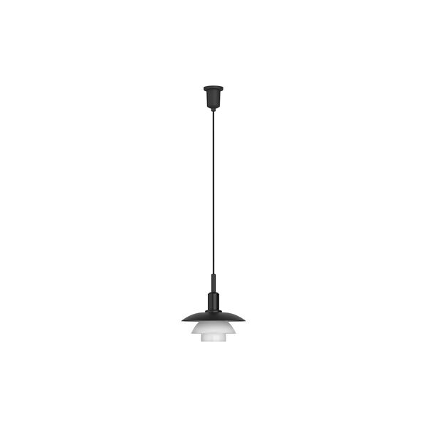 PH 3/3 Pendant, metal black/opal glass, Louis Poulsen