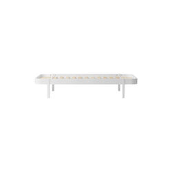 Wood Lounger Bed 90 cm, white, Oliver Furniture