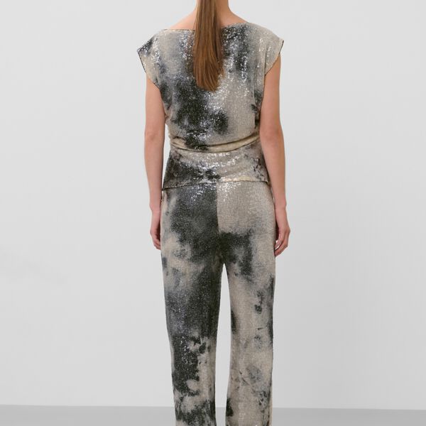 SLMacy Pants | Pistachio & Turbulence Sequin | Byxa, Soaked in Luxury